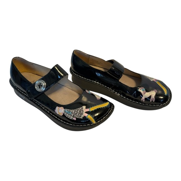 Alegria By PG Lite Leather French Poodle Mary Janes Size 41 - Picture 2 of 14